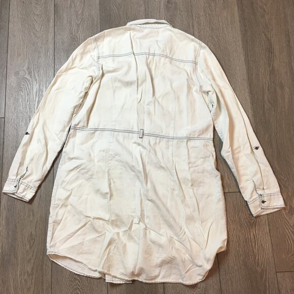 Maurices light denim white wash dress Size XL Button Up - Picture 2 of 9